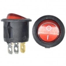 Выключатель круглый с индикаторной лампой, клемма 4,8мм, 6А, 250 В, 10А, 125 В, для водонагревателей
